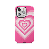 Strahlendes rosa Herzglühen