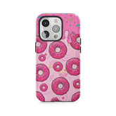 Rosa glasierte Donuts