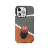 Basketball-Schatten am Spielfeldrand