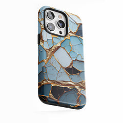 Azurblaues Kintsugi-Mosaik