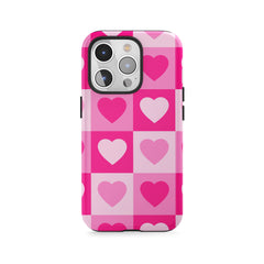 Pink Heart Checkers