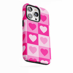Pink Heart Checkers