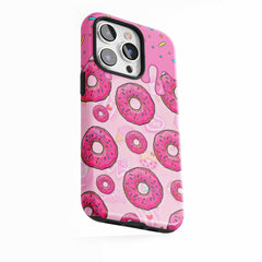 Rosa glasierte Donuts